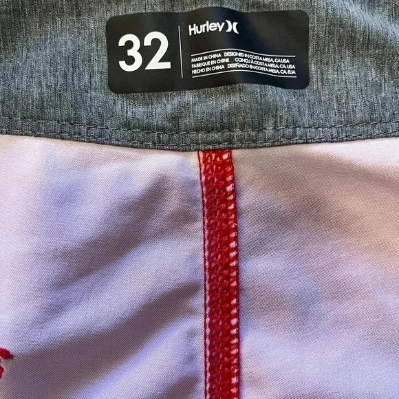Hurley Men's Board Shorts Phantom Striped Sz 32 20" Length Multi Color - Picture 3 of 4